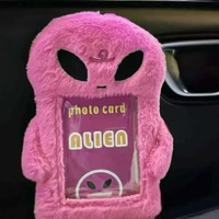 Porte-cartes en peluche mignon avec porte-clés, étui de protection pour cartes d'identité, de repas universitaires, de bus, de certificats, de cartes Aidou et de petites cartes, avec pendentif de présentation photo