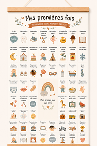 Poster personnalisé pour bébé Pafu avec kit de tampons dateurs, <span class=keywords><strong>tableau</strong></span> de souvenirs pour les premiers moments, décoration murale pour chambre d'enfant, ensemble cadeau - Product Image 4