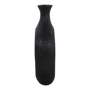 Vaso in ceramica con intaglio ovale, decorazione moderna per soggiorno, camera da letto, ufficio, tavolo, alto, nero - Product Image 4