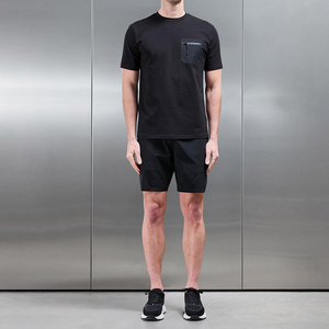 Short de sport d'été en polyester spandex solide pour hommes, séchage rapide, <span class=keywords><strong>jogging</strong></span> extérieur, poches multiples, confortable et pratique - Product Image 4