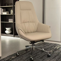 Chaises ergonomiques de patron de bureau de direction en cuir véritable à dossier haut de directeur de la Chine pour le département de gestion