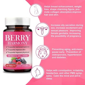 OEM/ODM naturale equilibrio ormonale femminile bacche armonia compresse pillole con germogli di soia calcio <span class=keywords><strong>per</strong></span> le donne mestruali - Product Image 3