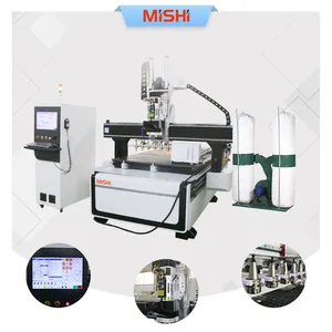 MISHI Woodworking Furniture Production Line 1325 CNC Wood Router ATC 4 Axis 2040 Carving CNC Router Machine