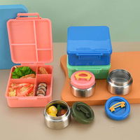 Boîte à lunch en PP sans BPA, couleur tendance, avec couvercle en PP, qualité alimentaire, anti-fuite, boîte à lunch bento pour l'école