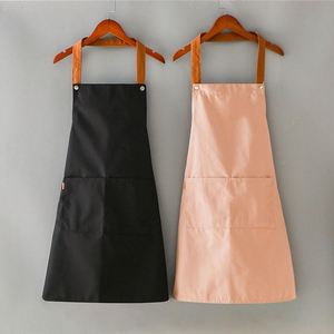 Custom Logo Unisex Canvas Waterproof Wear-resistant Chef Cooking Aprons with 2 Roomy Pockets for Cafe Restaurants Kitchen - Product Image 5