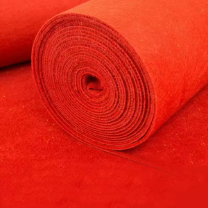Alfombras rojas de 2mm, rollo de Fieltro de Poliéster blanco y rojo, alfombra de tela no tejida con agujas para eventos, corredores, fiesta de boda - Product Image 6