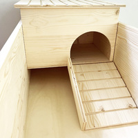 SDT006 Cage/Terrarium Moderne en Bois Massif pour Tortues, Reptiles, Hamsters, Cochons d'Inde et Plus Encore