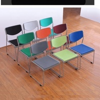 Chaise de formation en plastique sans bras fournie en usine à vente GS-2041B rapide super empilable pour une utilisation au bureau