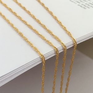 Cadena Singapur de Oro Laminado de 1.8mm, <span class=keywords><strong>14K</strong></span>, Venta al por Mayor para Fabricación de Joyas, Pulseras y Collares - Product Image 4