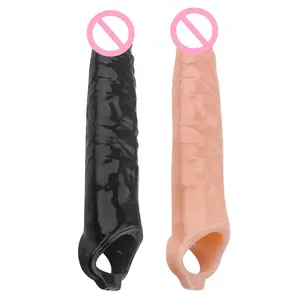 Realistische Penis Extender Mouwen Herbruikbare Condooms Volwassenen Speeltjes Voor Mannen Vertraging Ejaculatie Lul Uitbreiding