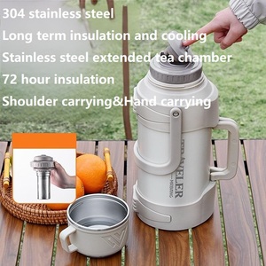 Borge công suất lớn đôi tường thép không gỉ cách nhiệt chai nước với trà nước tách lọc cho cắm trại ngoài trời - Product Image 3
