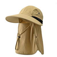 Chapeau de légionnaires amovible à séchage rapide Chapeaux de soleil pour l'extérieur et les voyages Couverture de cou de visage de protection Casquette de pêche de style personnage