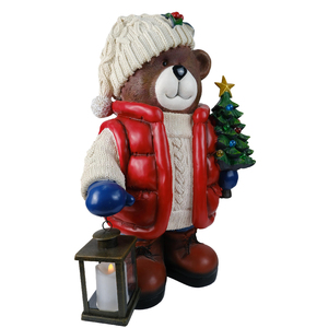 Nuovo Arrivo: Orso Natalizio con Candela LED, Decorazione per la Casa, Ornamenti in Resina a Forma di Animale, Artigianato in Resina Natalizio, Regalo di <span class=keywords><strong>Natale</strong></span> - Product Image 1