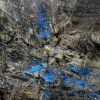 Grande dalle de granit bleu Lémurien naturel poli pour îlot de cuisine de luxe, comptoir, mur d'accentuation, revêtement mural, sol