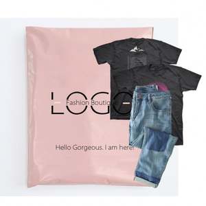 Sobres de Envío de Ropa Grandes con Logotipo Personalizado, Sobres de Envío de Poliéster de 14.5x19 para Abrigos, Bolsas de Envío Reciclables, Negro Mate - Product Image 4