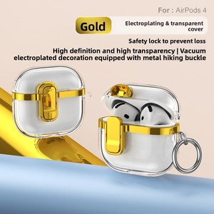 Đối với Apple AirPods 4th thế hệ bảo vệ Bìa mới cho AirPods Pro 2 Electroplated trong suốt Shell TPU chất liệu - Product Image 6