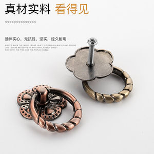 European Style <b>Drawer</b> Handle Cabinet Knob Ring <b>Pull</b> Solid Thickened Black <b>Gold</b> Silver Color - Product Image 3