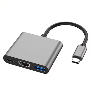 Justlink pd100w 3 trong 1 HUB Type-C để <span class=keywords><strong>HDMI</strong></span> 4K30hz <span class=keywords><strong>USB</strong></span> 3.0 Docking Station <span class=keywords><strong>USB</strong></span> Loại C để chuyển đổi <span class=keywords><strong>HDMI</strong></span> HUB cho máy tính xách tay điện thoại - Product Image 1
