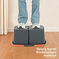 Serpillère rotative manuelle à double action avec seau amovible et panier en acier inoxydable pour un nettoyage domestique complet et sans effort