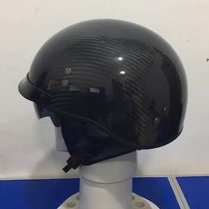 Casque demi-coque rétro en fibre de carbone certifié DOT, nouveau casque de moto pour le cyclisme en plein air - Product Image 2