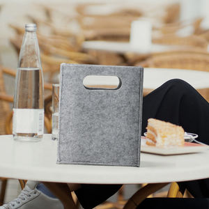 Eco-Friendly Bag Organizer Insert Handbag Inner Organizer Tote Bags Felt Liner with Zipper Storage <b>Box</b> Medium Capacity - Product Image 6