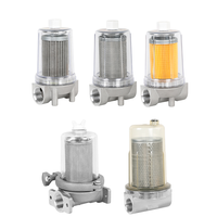 Filtre à carburant diesel/essence Cavitt XIER-GLQ01, 280 mailles, noyau en acier, canal transparent, 2 buses, canule de 32 mm