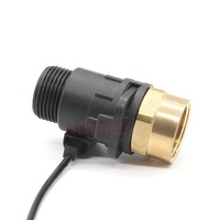 Débitmètre à turbine en plastique nylon haute technologie G1'' Capteur de débit d'eau 3,5-24VDC Compteur d'impulsions 2-60lpm pour machines à eau potable