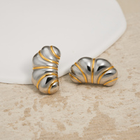 Nouvelles Boucles d'oreilles classiques en forme de nymphes de cigales mélangées 2026 Dazan Winter INS, en acier inoxydable hypoallergénique plaqué or 18 carats, bijoux pour femme
