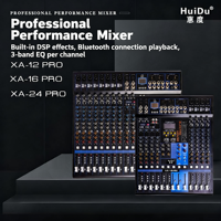 Console de mixage professionnelle en métal XA-1204/12PRO 14 canaux, stéréo, Bluetooth, USB, 24 effets DSP, alimentation fantôme 48V, pour scène