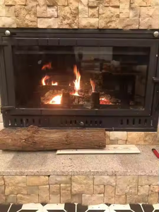Hot <strong>Sale</strong> Modern Stainless Steel Built-In Fireplace Insert Matt Black Indoor <strong>Wood</strong> Burning <strong>Stove</strong> Supports Wooden Household Outdoor - Product Image 3