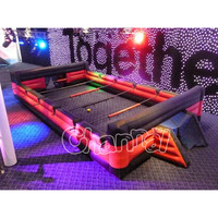 Campo de fútbol inflable juego pie cosida a campo de fútbol inflable juego comercial