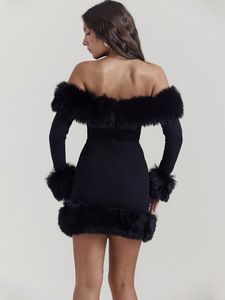 <span class=keywords><strong>Monospalla</strong></span> felpa <span class=keywords><strong>abito</strong></span> a maniche lunghe per autunno e inverno Sexy costumi da ballo gonna corta <span class=keywords><strong>con</strong></span> gonna avvolgente - Product Image 3