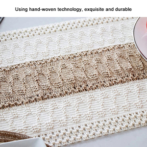 Wholesale <b>Washable</b> Machine Braided Rustic Table Decoration <b>Runner</b> for Living Room Bridal Shower with Tassels - Product Image 2
