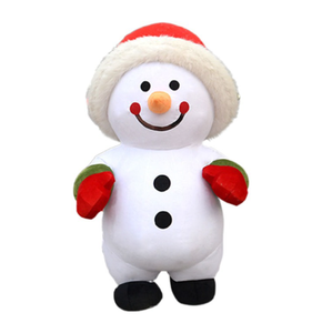 Costume de mascotte du Père Noël à <span class=keywords><strong>barbe</strong></span> moelleuse pour spectacle de Noël, défilé de centre commercial et fête d'enfants - Product Image 1