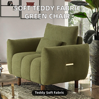 Teddy-Stoff Freizeitsessel Gemütlicher Akzent-Sessel für Moderne Wohnzimmer, Schlafzimmer und Villen