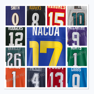 2025 Nieuwe Designs Beste Kwaliteit Geborduurde Shirts American <span class=keywords><strong>Football</strong></span> Shirts voor 32 Teams - Product Image 1
