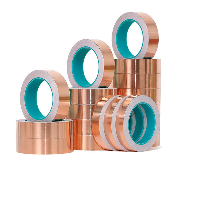 Die Cut Adhesive Online Tape Conductive Copper Foil Tape Square Round Sided Heat Resistant Conductive Copper Foil