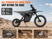 Moto électrique tout-terrain, batterie 60V 27Ah, puissance de pointe 5000W, couple de 200Nm, moto électrique tout-terrain pour adultes, moto électrique