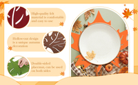Ensemble de sets de table en feutre motif feuille d'érable, antidérapants et résistants à la chaleur, pour la décoration de table de dîner à la maison, Thanksgiving, automne, récolte