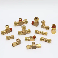 Conector Neumático de Latón de 45 Grados, Conector de Línea de Aire NPT de Empuje Rápido para Sistema de Aire de Camiones y Remolques