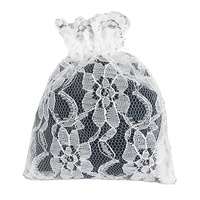 Sac cadeau en toile de jute, en organza, en dentelle florale, blanc et noir, petit sac à bijoux, sac à parfum, sac cadeau pour fête