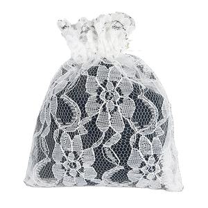 Sac cadeau en toile de jute, en <span class=keywords><strong>organza</strong></span>, en dentelle florale, blanc et noir, petit sac à bijoux, sac à <span class=keywords><strong>parfum</strong></span>, sac cadeau pour fête - Product Image 2