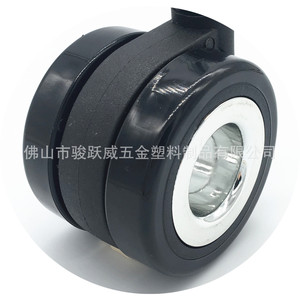 Furniture Casters 65mm Diameter Swivel PU Hollow <b>Wheel</b> Black Silent Insert Type for Chair - Product Image 4