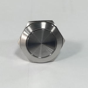 Interrupteur à bouton-poussoir à tête bombée en acier inoxydable et aluminium de 19 mm, arrêt d'urgence, rouge, sécurité, contact NF, 10A 250V AC - Product Image 4