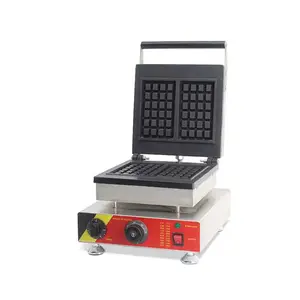 Ticari 2 adet dikdörtgen şekilli Waffle makinesi yapışmaz krep makinesi kek fırıncı makinesi aperatif yiyecek makinesi