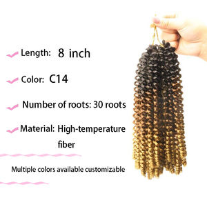 Peluca sintética al por mayor, trenzas africanas con efecto espejo, cabello teñido, Passion Twist, cabello de ganchillo, peluca de ganchillo, superventas - Product Image 4