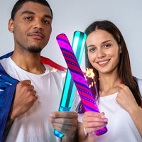 Bâtons en mousse lumineux LED néon écologiques fantaisie en gros, personnalisables pour les fêtes - Noël, Halloween, 4 juillet