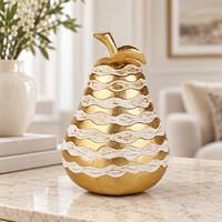 Figurines de fruits en résine dorée SWAITE, sculptures de pomme, poire, ananas, décorations de table modernes pour le salon, décoration de la maison, cadeaux