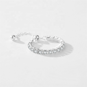 Cincin knuckle kristal bling kustom janji 925 perak grosir berlian alami pernyataan cincin dapat disesuaikan untuk anak perempuan - Product Image 2