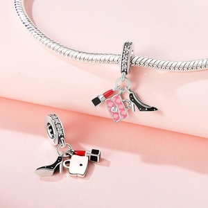 Perles en argent sterling 925 originales, pendentifs fins, breloques pour bijoux à bricoler soi-même, bracelet, article chaud transfrontalier pour <span class=keywords><strong>Amazon</strong></span> Coffee Charms - Product Image 2